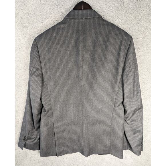 Neil Barrett Sport Coat Wool Notch Lapel‎ Mens 40 Gray Pinstripe Italian Blazer - Picture 3 of 15